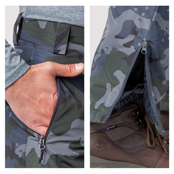 NWT Free Country XXL Men’s Ski Snow Pants Camo Zip Pockets - Picture 2 of 12